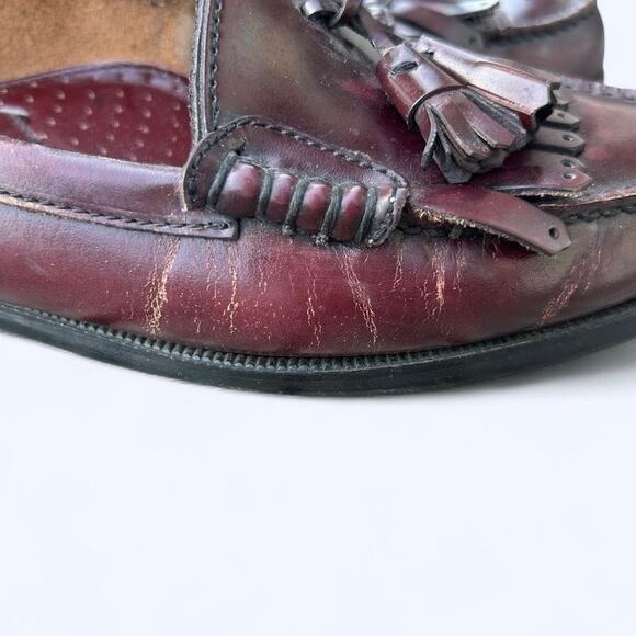 Vintage GH Bass Men's Kiltie Tassel Loafers Walnut Brown  10 N Preppy Academic - Picture 3 of 9